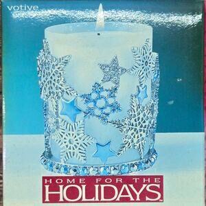 Vintage NWT Votive Bedazzled Snowflake Holiday Candle/Decor